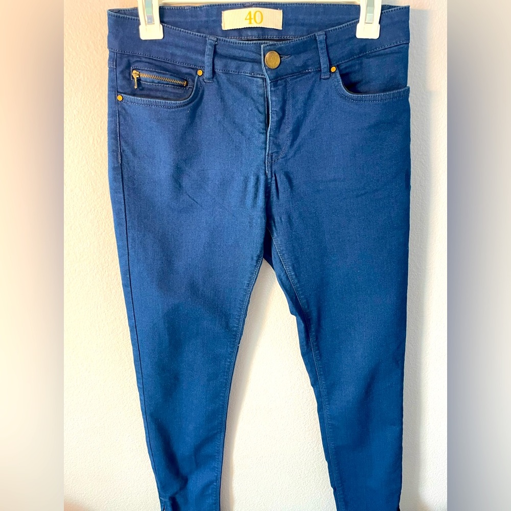 Zara Bright blue skinny jeans, size UK 40